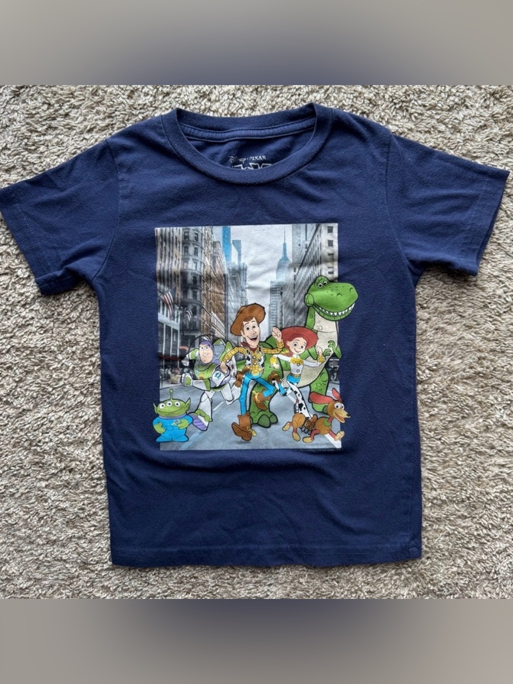 Disney Pixar Toy Story Character Graphic T-Shirt 3T Navy